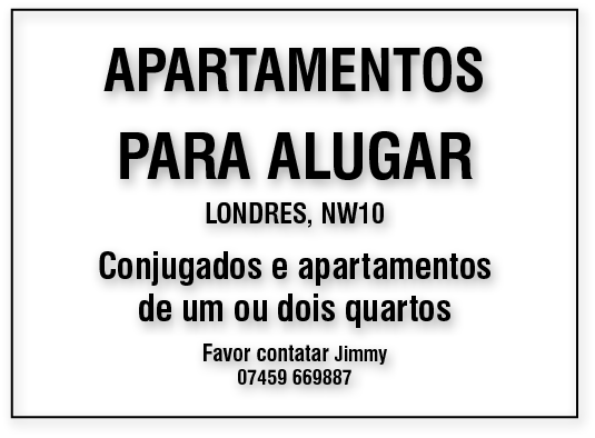 ApartaMENTOS para alugar Londres, NW10 Conjugados e apartamentos de um ou dois quartos Favor contatar Jimmy 07459 669887